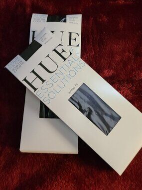 VTG HUE Women’s Flat Knit Knee Highs 6 pair Black Fits Sz 8 to 12 Fuller Leg USA